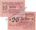 Notgeld AT 2 Scheine kpl. innsbruck , Notgeld Set mit 2 Scheinen in kfr. K-K 409 Notgeld 1918 Tirol -
