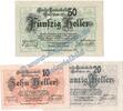 Notgeld AT 3 Scheine kpl. Innsbruck , Notgeld Set mit 3 Scheinen in kfr. K-K 1073 Notgeld 1919 Tirol -