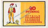 Notgeld De 40 Pf. Osterhorn , Notgeld 40 Pfennig Schein in kfr. M-G 1035.1.a , Schleswig Holstein -