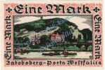 Serienscheine DE 1 Mk. Hausberge , Notgeld 1 Mark Schein in kfr. M-G 585.1.a , NRW 1921 Seriennotgeld -