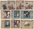Serienscheine DE 10 Scheine kpl. Rathenow , 2 Notgeld Sets mit 10 Scheinen in kfr. M-G 1099.1-2 , Brandenburg o.D -