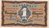 Notgeld De 1 Mk. Hannover , Notgeld 1 Mark -Theater Hagen und Sanders- in kfr. M-G 576.1 , NDS -