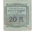 Notgeld De 20 Pf. grün Wülfel , Notgeld 20 Pfennig Schein in gbr. Tieste 8120.05.16 , Niedersachsen o.D -