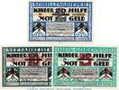 Notgeld DE 3 Scheine kpl. Hamburg , Erholungsstätten e.V. 3 Scheine -Überdruck- in kfr. M-G 526.2 -
