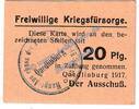 Notgeld De 20 Pf. Quedlinburg , Kriegsfürsorge Notgeld 20 Pfennig in kfr. Tieste 5835.05.26 , SA -