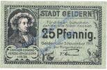 Notgeld De 25 Pf. Geldern , Notgeld 25 Pfennig Schein in kfr. Tieste 2145.05.05 , Rheinland 1919 -