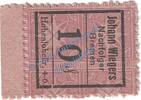 Notgeld De 10 Pf. Bremen , Notgeld Wiegers 10 Pfennig in kfr. Tieste 0895.145.11 , NDS / HB o.D. -
