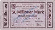 Großnotgeld Inflation De 50 Mio. Mk. Nassau-Lahn , Banknote 50 Millionen Mark Schein in gbr. Keller 3725.g , HE 1923 -