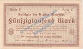Großnotgeld Inflation De 50.000 Mk. Ahrweiler , Banknote 50.000 Mark Schein in kfr. Keller 20.a.22 , Rheinland 1923 -