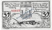 Notgeld De 50 Pf. Hoyer , Notgeld 50 Pfennig Schein in kfr. M-G 633.1 , DNS von 1920 -