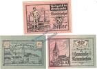 Notgeld AT 3 Scheine kpl. Kleinmünchen , Notgeld Set mit 3 Scheinen in kfr. K-K 456.I.a , OOE von 1920 -