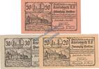 Notgeld AT 3 Scheine kpl. Kreisbach , Notgeld Set mit 3 Scheinen in kfr. K-K 470.c , NOE von 1920 -