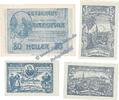 Notgeld AT 4 Scheine kpl. Mauerkirchen , Notgeld Set mit 4 Scheinen in kfr. K-K 598.IV.a , OOE von 1920 -