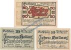 Notgeld AT 3 Scheine kpl. Mauthausen , Notgeld Set mit 3 Scheinen in kfr. K-K 601.I.a , Oberösterreich o.D -