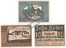 Notgeld AT 3 Scheine kpl. Niederwaldkirchen , Notgeld Set mit 3 Scheinen in kfr. K-K S.673.I , OOE o.D. -