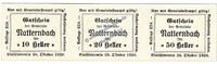Notgeld AT 3 Scheine kpl. Natternbach , Notgeld Set mit 3 Scheinen in kfr. K-K S.643.IV.e , OOE o.D. -