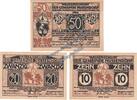 Notgeld AT 3 Scheine kpl. Nussdorf , Notgeld Set mit 3 Scheinen in kfr. K-K 679.a , NOE von 1920 -