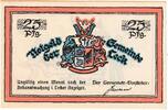 Serienscheine DE 25 Pf. Leck , Notgeld 25 Pfennig Schein in kfr. M-G 780.1 , Schleswig Holstein o.D. -