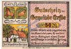 Notgeld DE 50 Pf. Erfde , Notgeld 50 Pfennig Schein in kfr. M-G 340.1 , Schleswig Holstein o.D. -