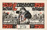 Notgeld De 25 Pf. Elmshorn , Notgeld 25 Pfennig Schein in kfr. M-G 1333.1 , Schleswig von 1921 -