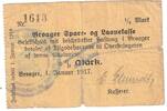 Notgeld De 1/2 Mk. Broacker , Notgeld 1 halbe Mark Scheine in gbr. Tieste 0945.10.01 , DNS von 1917 -