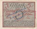 Großnotgeld De. 5 Mk. Rendsburg , Banknote 5 Mark Schein in gbr.E , Geiger 447.01 , Schleswig von 1918 -