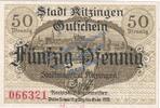 Notgeld De 50 Pf. -grün/rosa- Kitzingen , Notgeld 50 Pfennig -grün rosa- in kfr. Tieste 3510.05.30 , BAY 1918 -