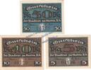 Kleingeld 1914-1922 3 Scheine kpl. Kahla , Notgeld Set mit 3 Scheinen in kfr. Tieste 3325.05.35-37 , Thüringen 1920 -