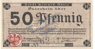 Notgeld De 50 Pf. Kempen , Notgeld 50 Pfennig Schein in kfr. Tieste 3460.05.05 , Rheinland 1918 -