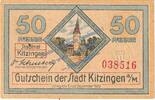 Notgeld De 50 Pf. Kitzingen , Notgeld 50 Pfennig -Büttenpapier- in kfr. Tieste 3510.05.90 , Bayern -