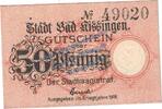 Notgeld De 50 Pf. -Kn 5- Bad Kissingen , Notgeld 50 Pfennig Schein in kfr. Tieste 3505.05.10 Bayern 1918 -