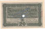 Großnotgeld Inflation De 20 Mk. Münster , Banknote 20 Mark Schein in kfr.E , Geiger 549.03 Westfalen von 1918 -