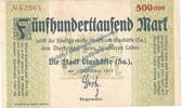 Inflation De 500.000 Mk. Glashütte , Banknote 500.000 Mark Schein in gbr. Keller 1793.b , Sachsen 1923 -