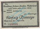 Notgeld De 50 Pf. Westerland , Notgeld 50 Pfennig Schein in kfr. Tieste 7860.110.15 Schleswig 1918 -