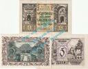 Notgeld AT 3 Scheine kpl. Salzburg , Notgeld Set mit 3 Scheinen in kfr. K-K 862.II.g , Salzburg 1920 -