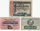 Notgeld AT 3 Scheine kpl. Schärding , Notgeld Set mit 3 Scheinen in kfr. K-K 951.I.a-b Oberösterreich 1920 -