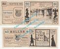 Notgeld AT 4 Scheine kpl. Schärding , Notgeld Set mit 4 Scheinen in kfr. K-K 951.II.b Oberösterreich 1920 -