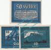 Notgeld AT 3 Scheine kpl. Siezenheim , Notgeld Set mit 3 Scheinen in kfr. K-K 996.I.c , Salzburg 1920 -