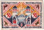 Notgeld De 50 Mk. Nr.3 Bielefeld , Notgeld 50 Mark Nr.3 -Seide- in kfr. M-G 103.15.d , Westfalen 1922 -