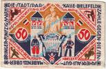 Notgeld De 50 Mk. Nr.5 Bielefeld , Notgeld 50 Mark Nr.5 -Seide- in kfr. M-G 103.15.c , Westfalen 1922 -