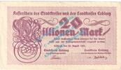 Inflation DE 20 Mio. Mk. Coblenz , Notgeld 20 Millionen Mark Schein in gbr. Keller 866.h , Rheinland 1923 -