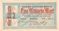 Inflation DE 1 Mia. Mk. Cochem , Notgeld 1 Milliarde Mark Schein in kfr. Keller 875.e , Rheinland 1923 -