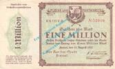 Großnotgeld 1 Mio. Mk. Freital , Notgeld 1 Million Mark Schein in gbr. Keller 1603.b , Sachsen von 1923 -