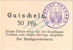 Notgeld DE 50 Pf. Trebsen , Notgeld 50 Pfennig Schein in kfr. Tieste 7405.05.11 , Sachsen o.D. -