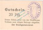 Notgeld DE 20 Pf. Trebsen , Notgeld 20 Pfennig Schein in kfr. Tieste 7405.05.30 , Sachsen o.D. -