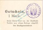 Notgeld DE 1 Mk. Trebsen , Notgeld 1 Mark Schein in kfr. Tieste 7405.05.07 , Sachsen o.D. -