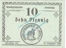 Kleingeld 1914-1922 DE 10 Pf. Zwenkau , Notgeld 10 Pfennig Schein in kfr. Tieste 8300.05.02 , Sachsen o.D. -