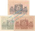 Notgeld AT 3 Scheine kpl. St.Gilgen , Notgeld Set mit 3 Scheinen in kfr. K-K 891.a , Salzburg von 1920 -