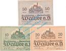 Notgeld AT 3 Scheine kpl. Wallsee , Notgeld Set mit 3 Scheinen in kfr. K-K 1137.I... Niederösterreich 1920 -