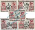 Notgeld AT 5 x 50 Heller Weissenkirchen i.d.W. Notgeld Set mit 5 Scheinen in kfr. K-K 1158.I , NOE 1920 -